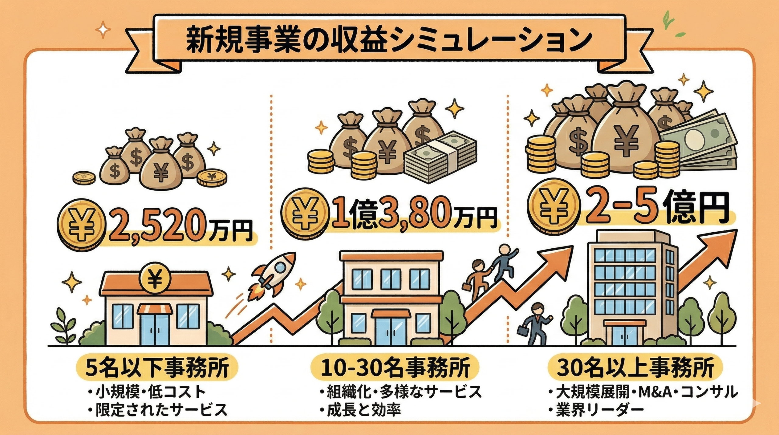 会計事務所の新規事業収益シミュレーション