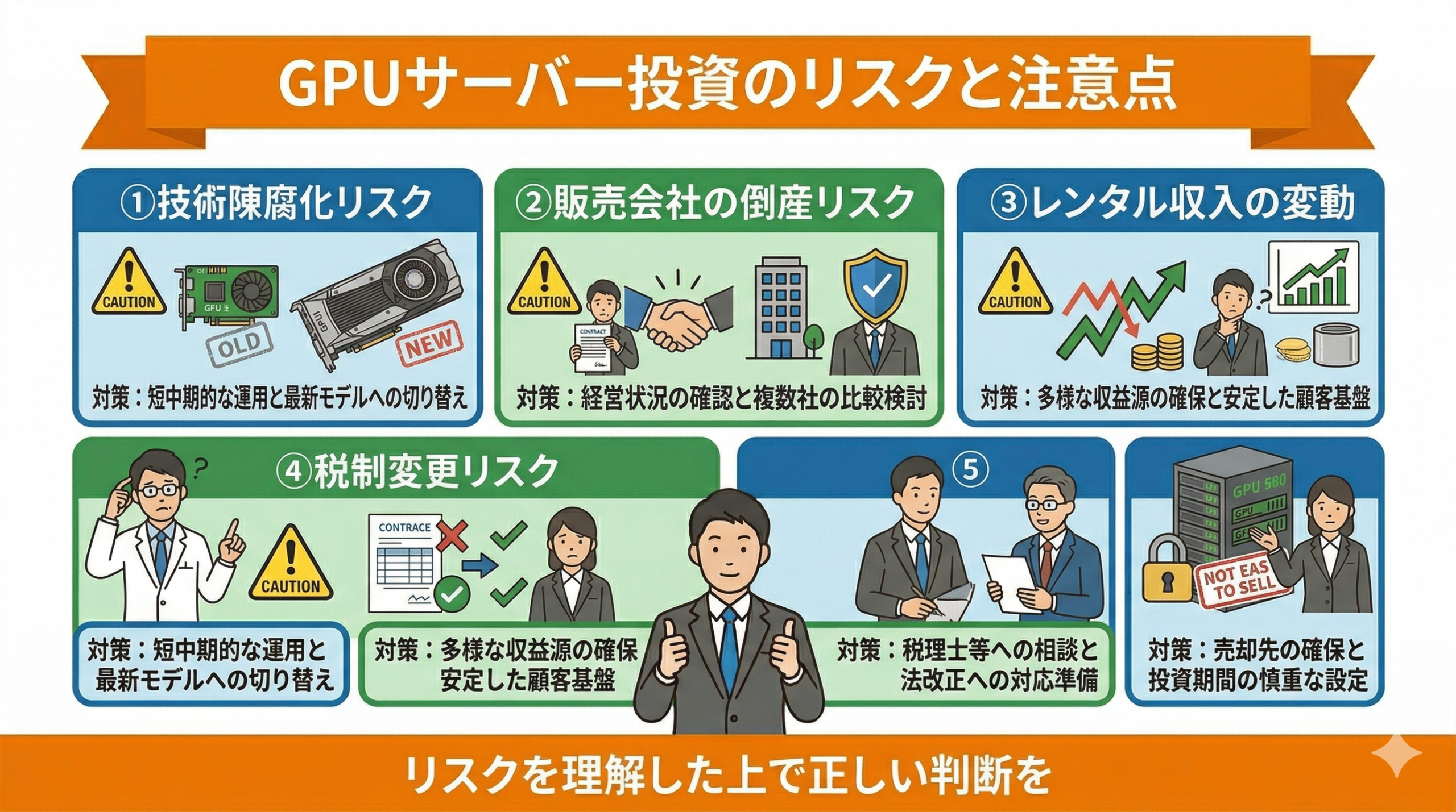 GPUサーバー投資のリスクと注意点|5つのリスクと対策