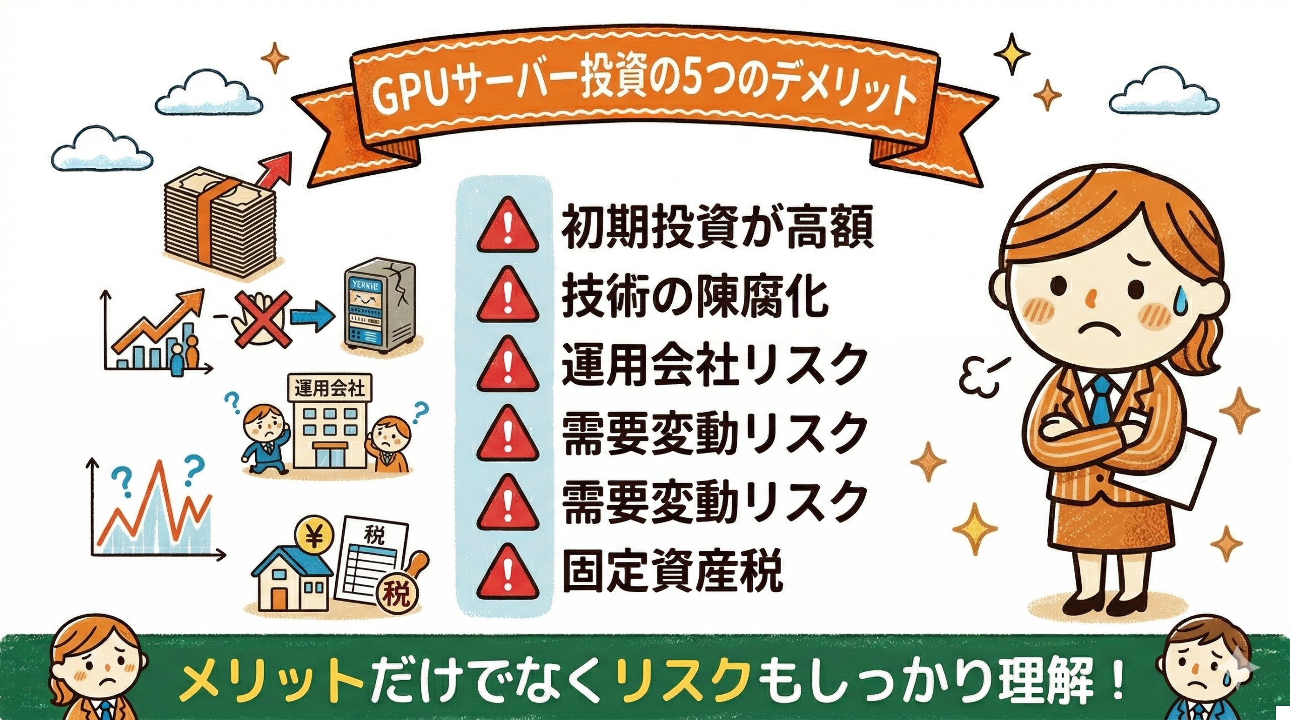 GPUサーバー投資の7つのメリット一覧:即時償却・AI市場成長・円建て・高利回りなど