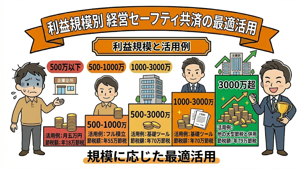 経営セーフティ共済の利益規模別節税シミュレーション｜年商別の最適加入戦略