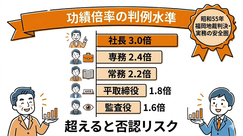 功績倍率の判例水準