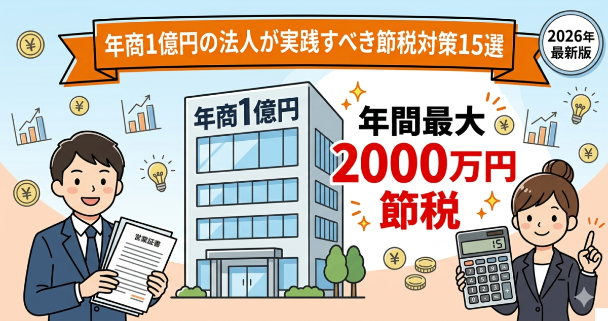 年商1億円の法人が実践すべき節税対策15選