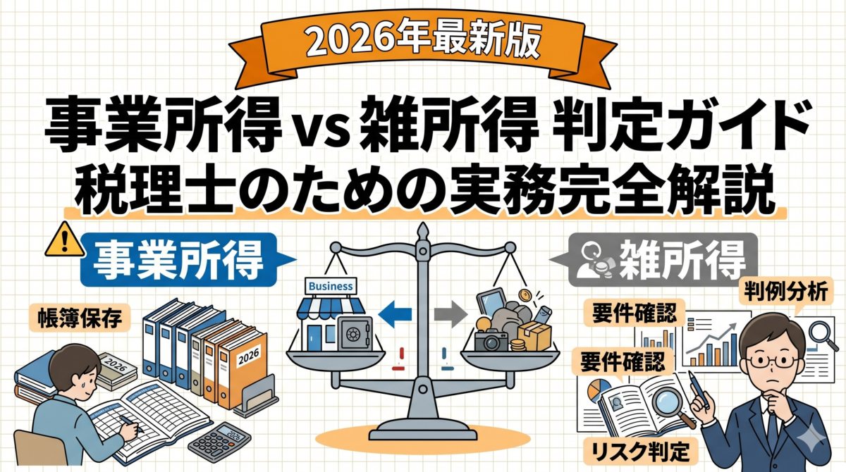 事業所得vs雑所得 判定ガイド 税理士のための実務完全解説
