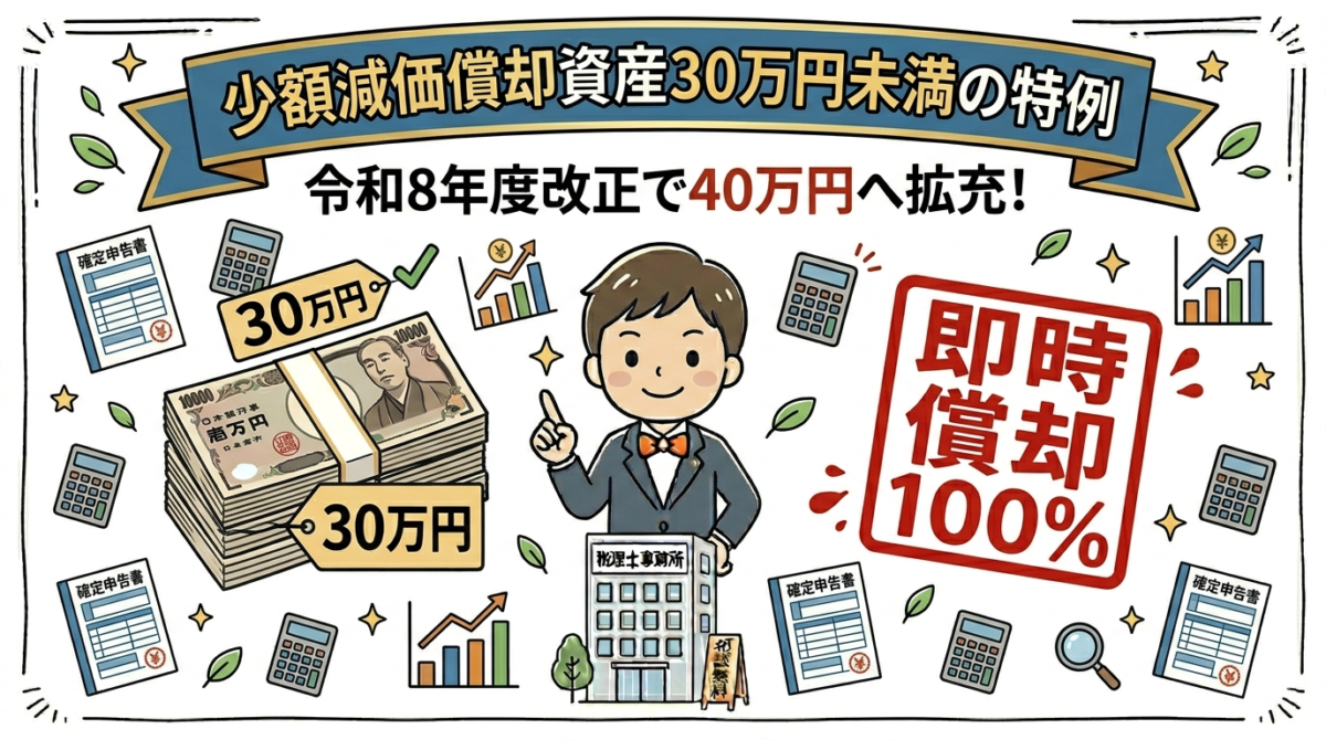 少額減価償却資産30万円未満の特例 アイキャッチ