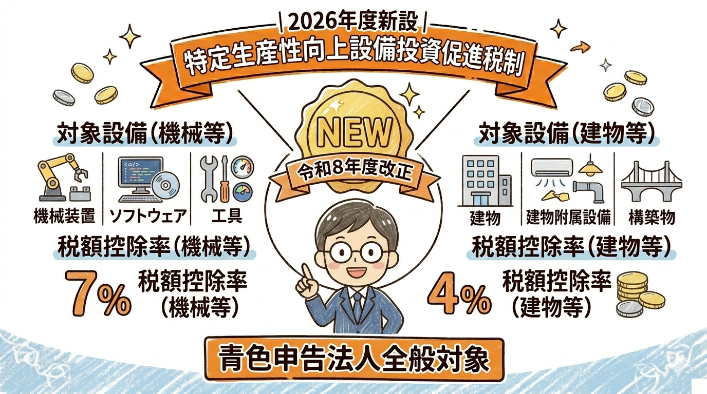 特定生産性向上設備投資促進税制 2026新設