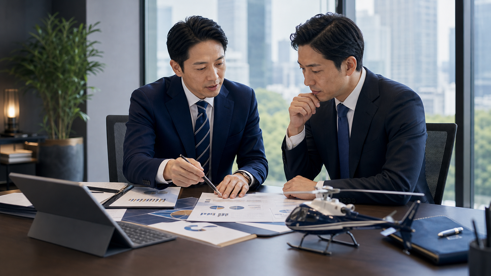 ヘリコプター投資の出口売却と残価を確認するイメージ