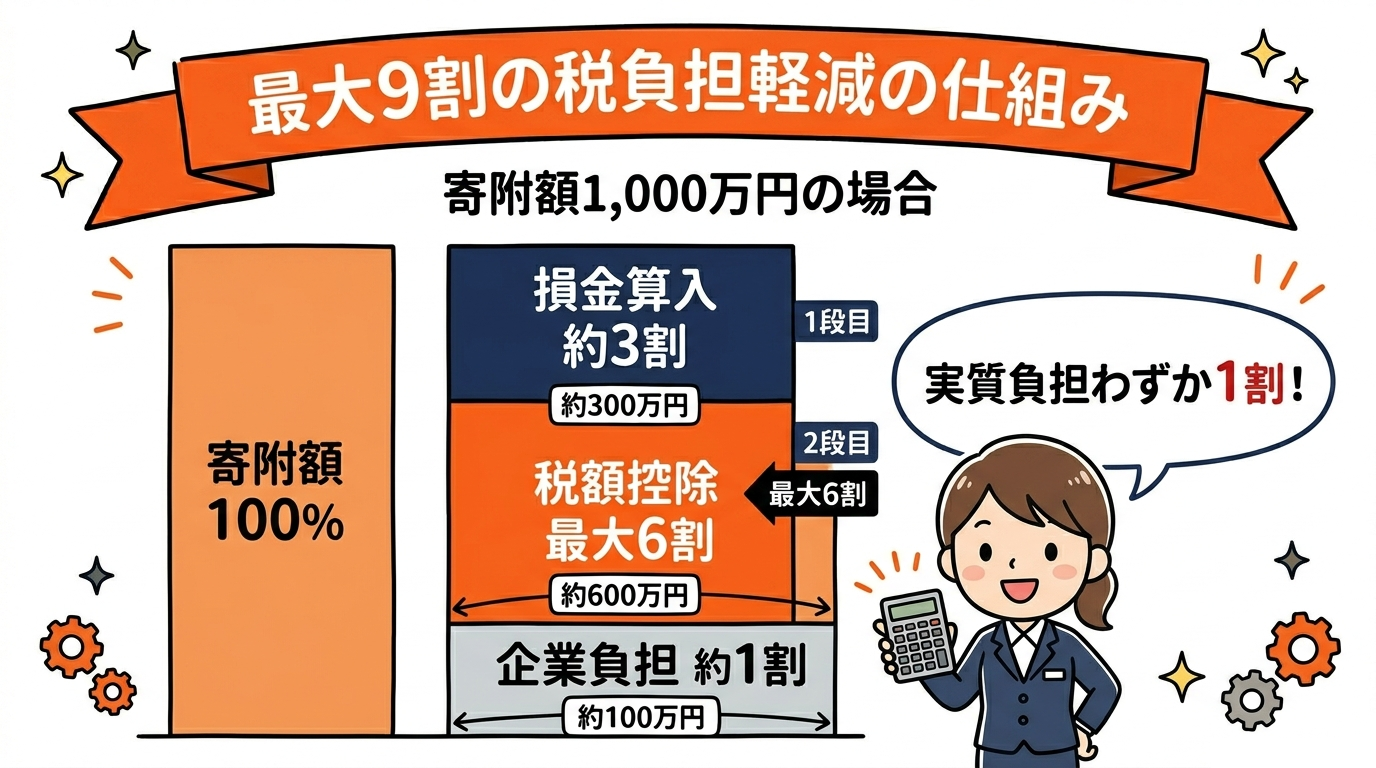 税額控除の仕組みと効果|直接節税のインパクトの要点を整理した図