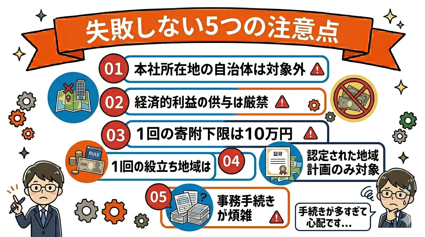 税務調査で否認されないための5つのポイントの要点を整理した図