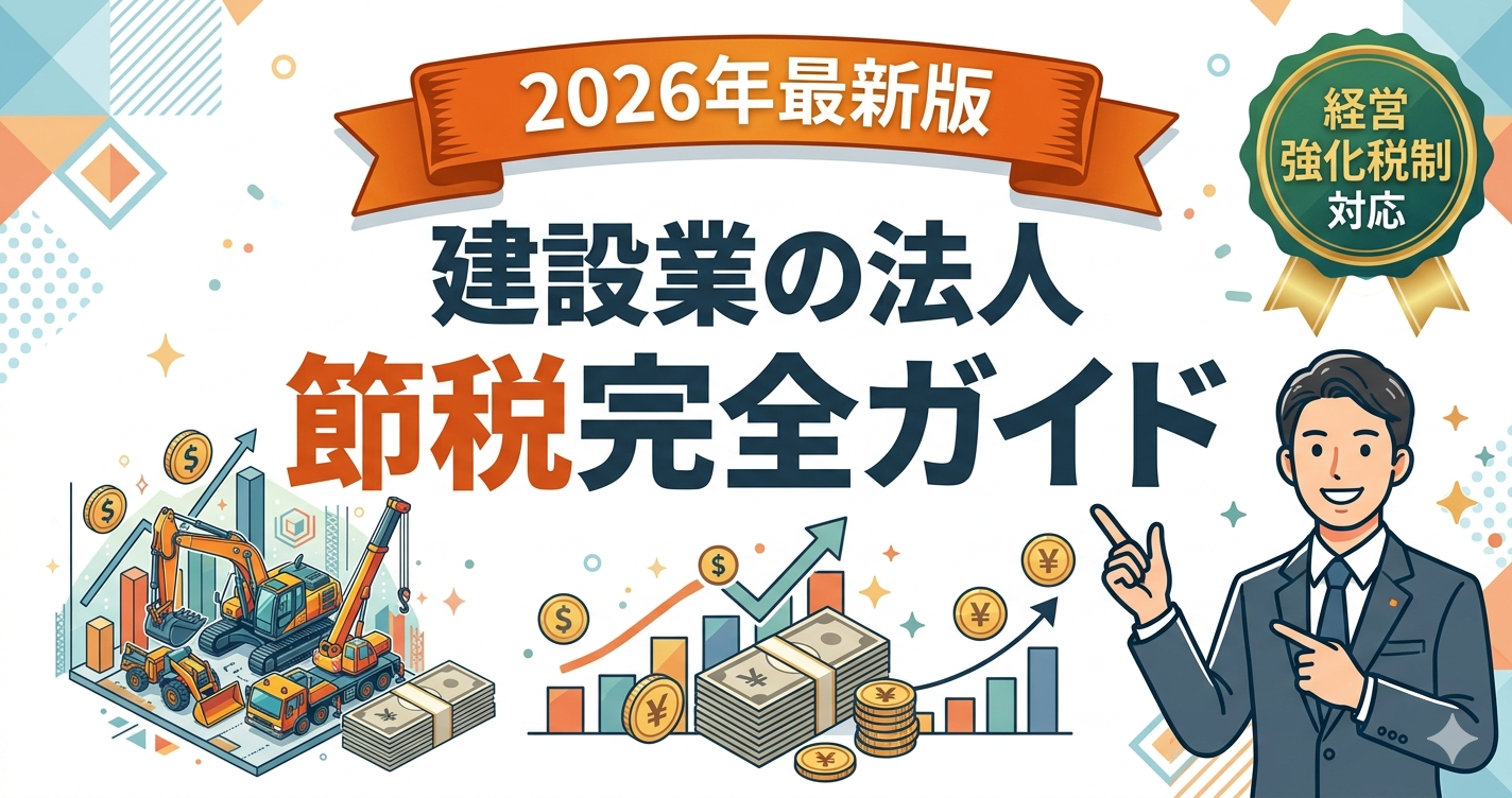 建設業の法人節税完全ガイド｜2026年最新版・即時償却・倒産防止共済