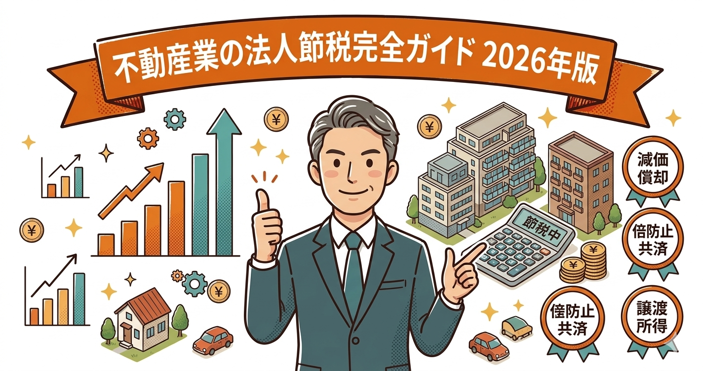 不動産業の法人向け節税完全ガイド｜2026年最新版・減価償却・役員報酬・売却対策