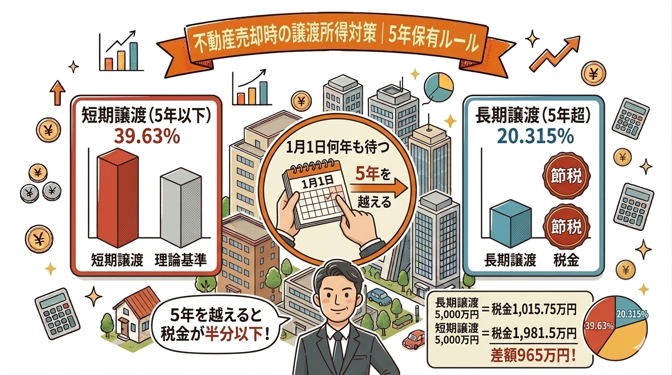 不動産売却時の税率比較｜短期・長期と個人・法人の最適選択