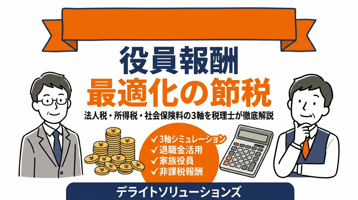 役員報酬最適化の節税完全ガイド｜法人税・所得税・社会保険料の3軸を税理士が徹底解説