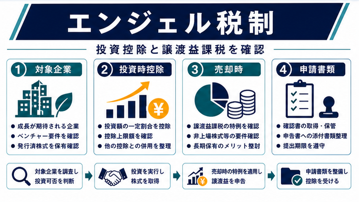 エンジェル税制とは？制度の概要と歴史の内容を整理したImage 2.0図解