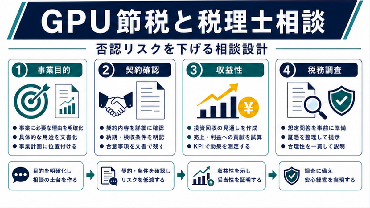 ポイント①：即時償却の適用可否（少額減価償却資産特例の要件）の内容を整理したImage 2.0図解