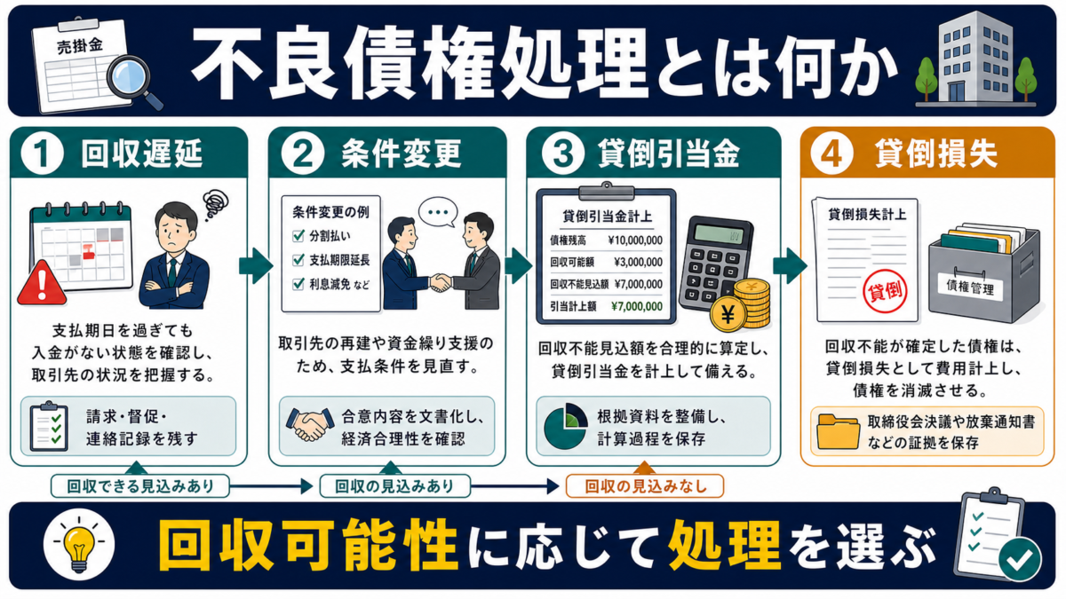 不良債権処理の「不良債権処理とは何か」を整理した図解