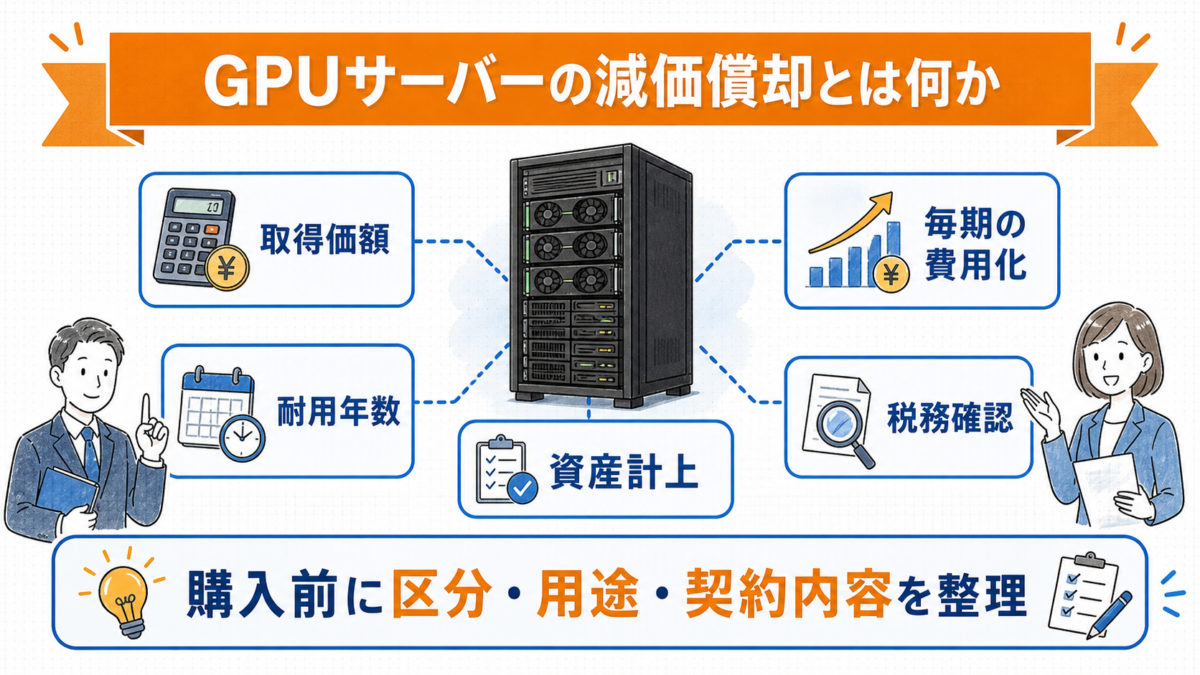 GPUサーバーの減価償却とは何かを整理した図解