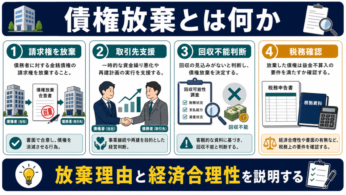 債権放棄の「債権放棄とは何か」を整理した図解