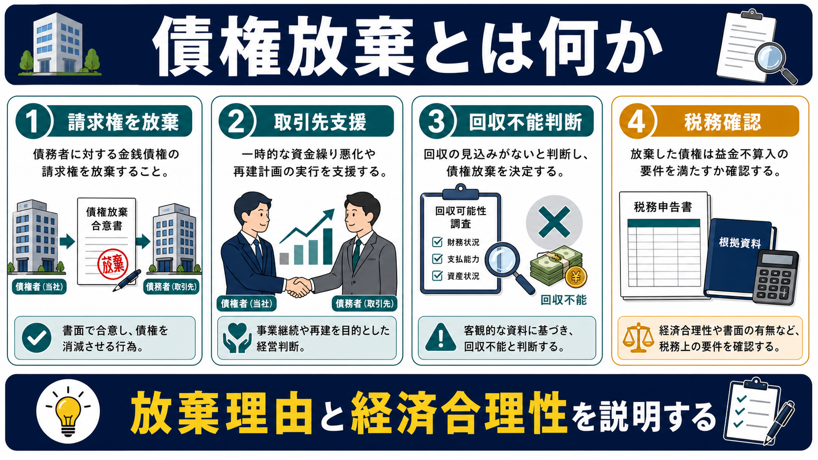 債権放棄の「債権放棄とは何か」を整理した図解