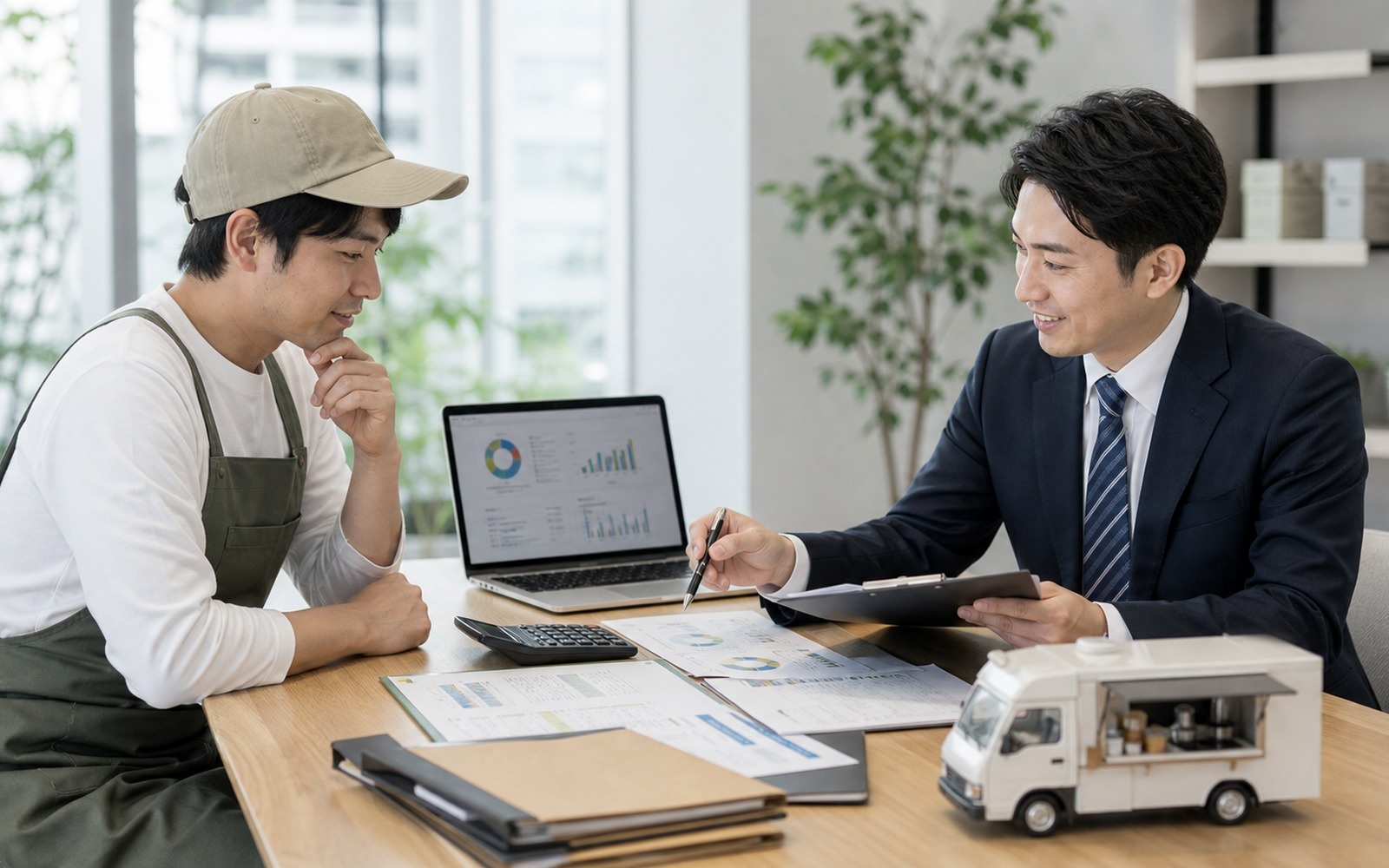 キッチンカー導入の税務相談風景