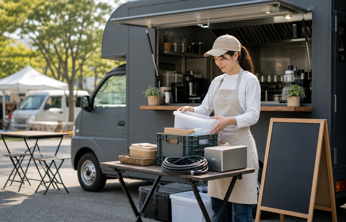 イベント出店に向けたキッチンカー準備