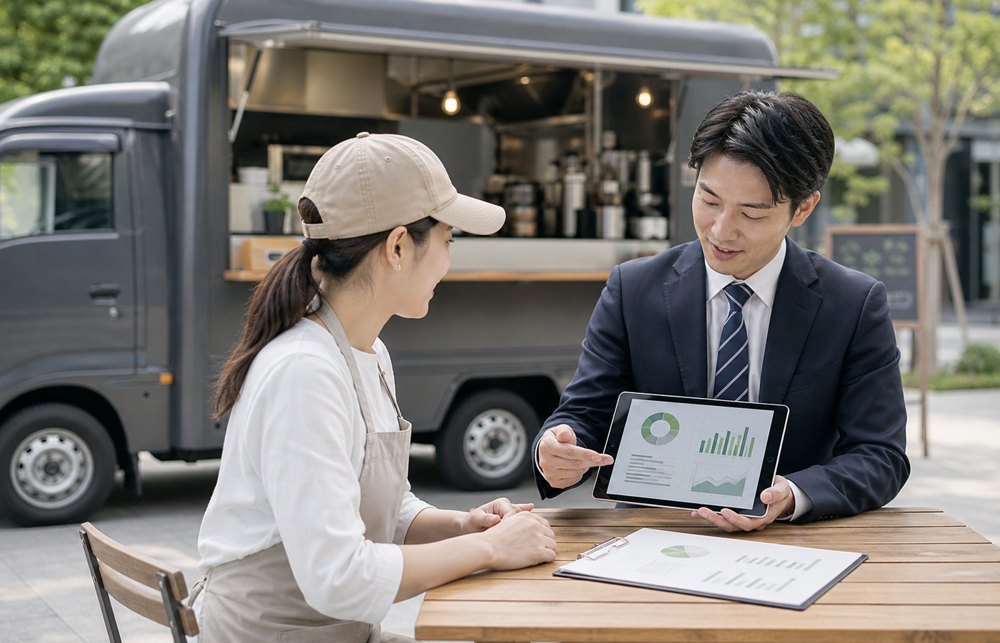 タブレットで資料を共有する税務相談