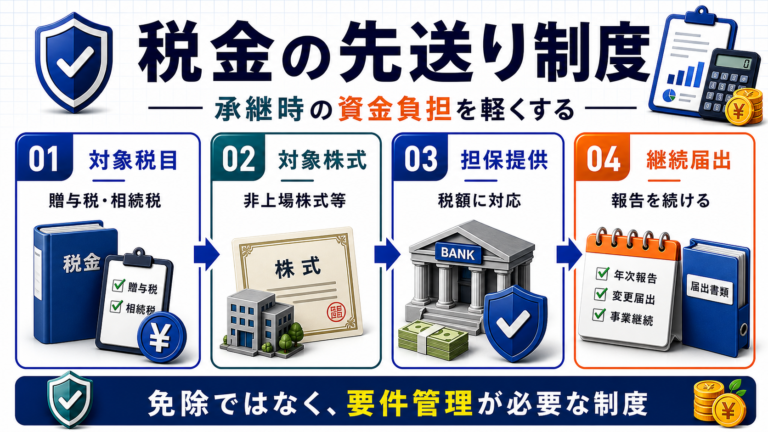 納税猶予の仕組みと注意点を解説した記事