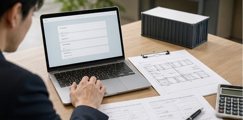 トランクルーム診断フォームを入力するイメージ