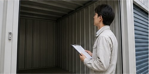トランクルーム設備を確認するイメージ