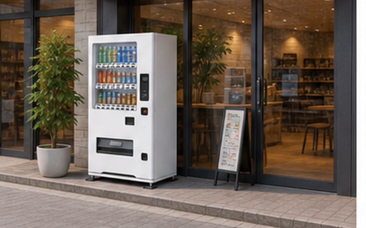 自動販売機の導入パターンを比較するイメージ
