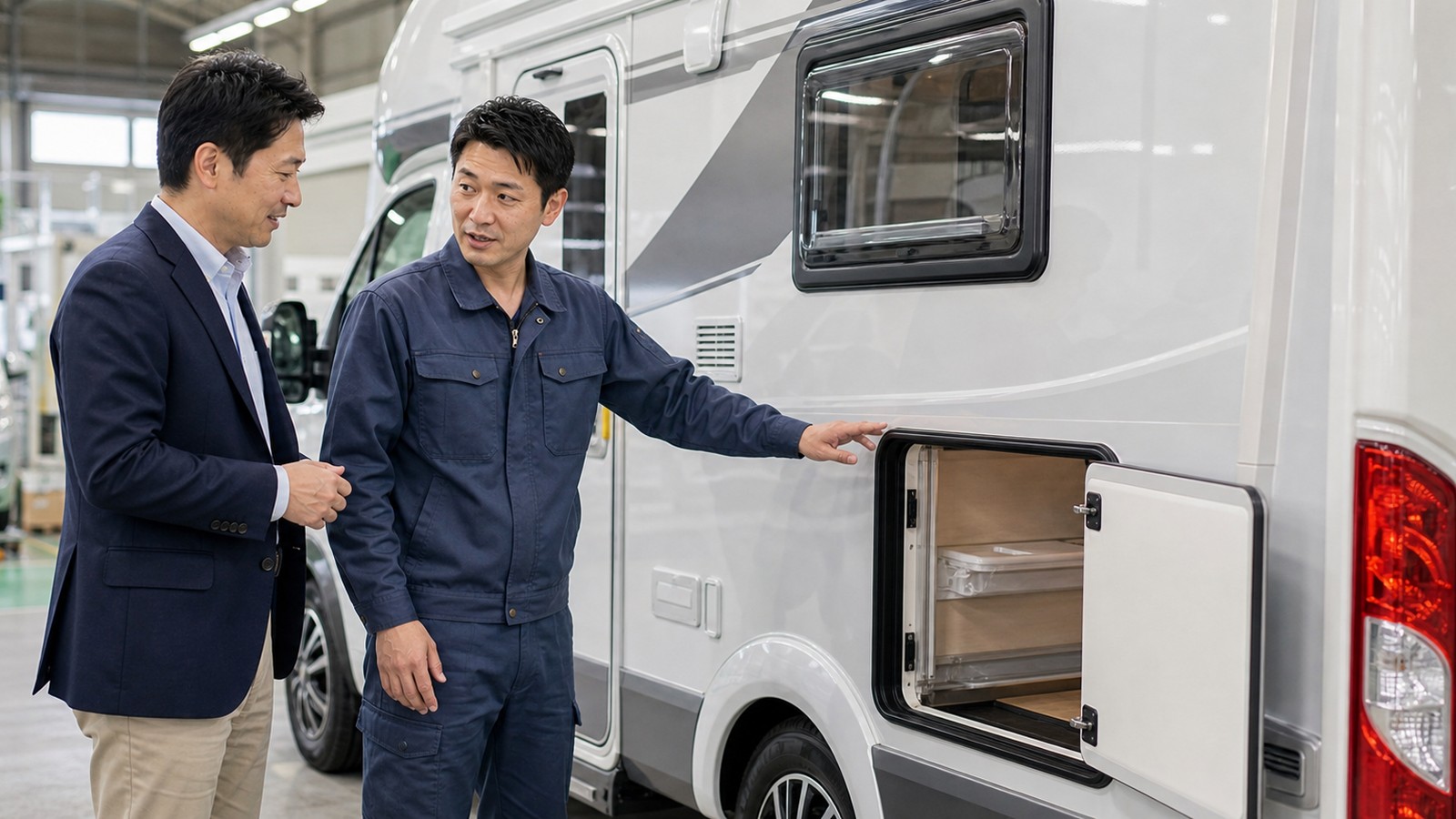 キャンピングカー 節税の車両本体確認イメージ