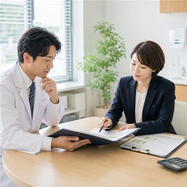 勤務医が給与と副収入の所得区分を確認するイメージ