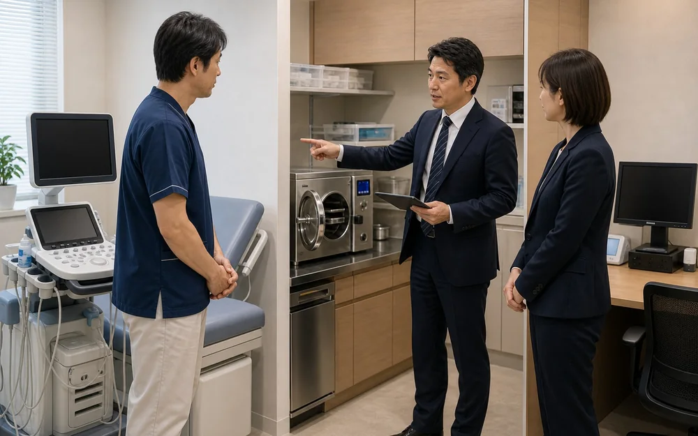 開業医の収入区分と必要経費をヒアリングするイメージ