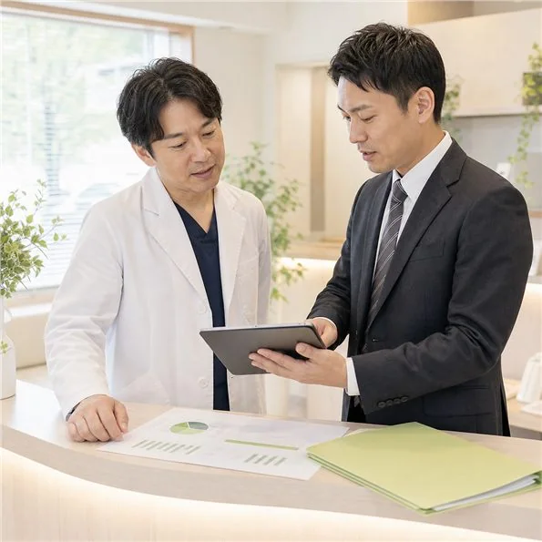 医療法人化と退職金・承継を含む長期資金計画のイメージ