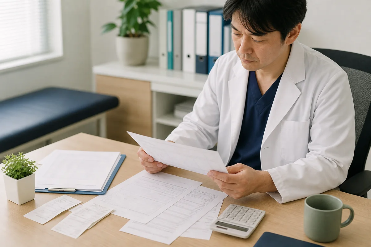 開業医の必要経費と証憑を整理するイメージ