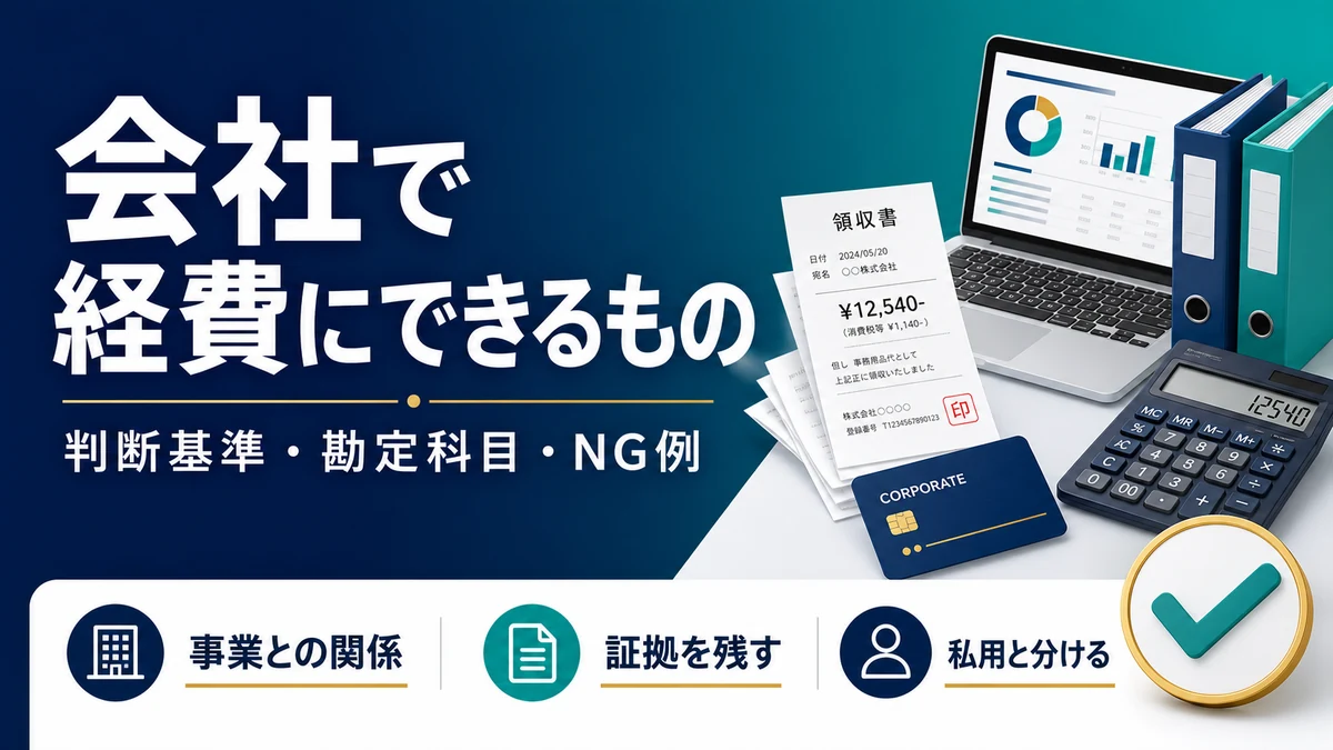 会社で経費にできるもの・できないものと法人の判断基準