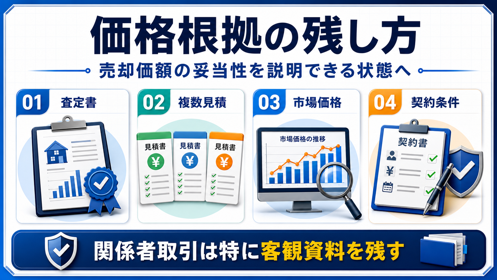 固定資産売却損の「税務調査で見られる価格根拠」を整理した図解