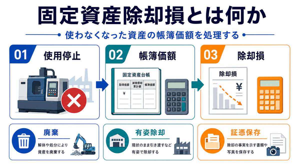 固定資産除却損 固定資産除却損とは何かの図解