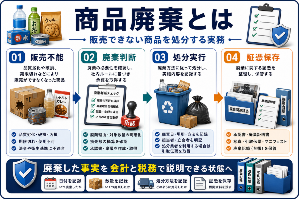 商品廃棄の「商品廃棄とは何か」を整理した図解