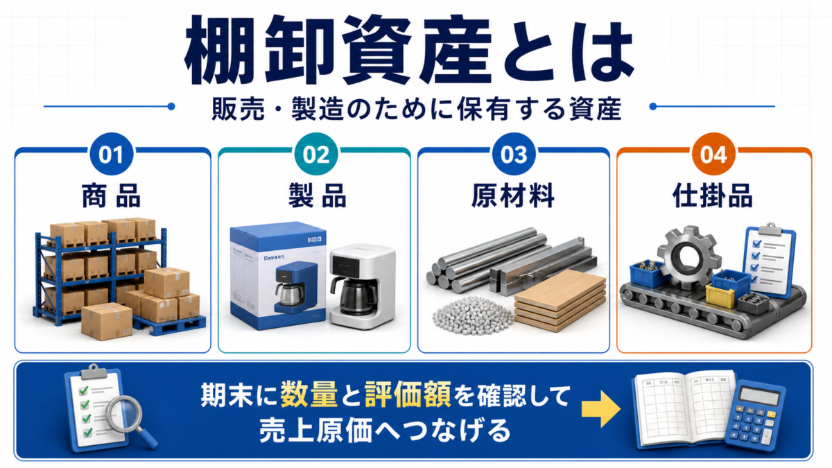 棚卸資産の「棚卸資産とは何か」を整理した図解