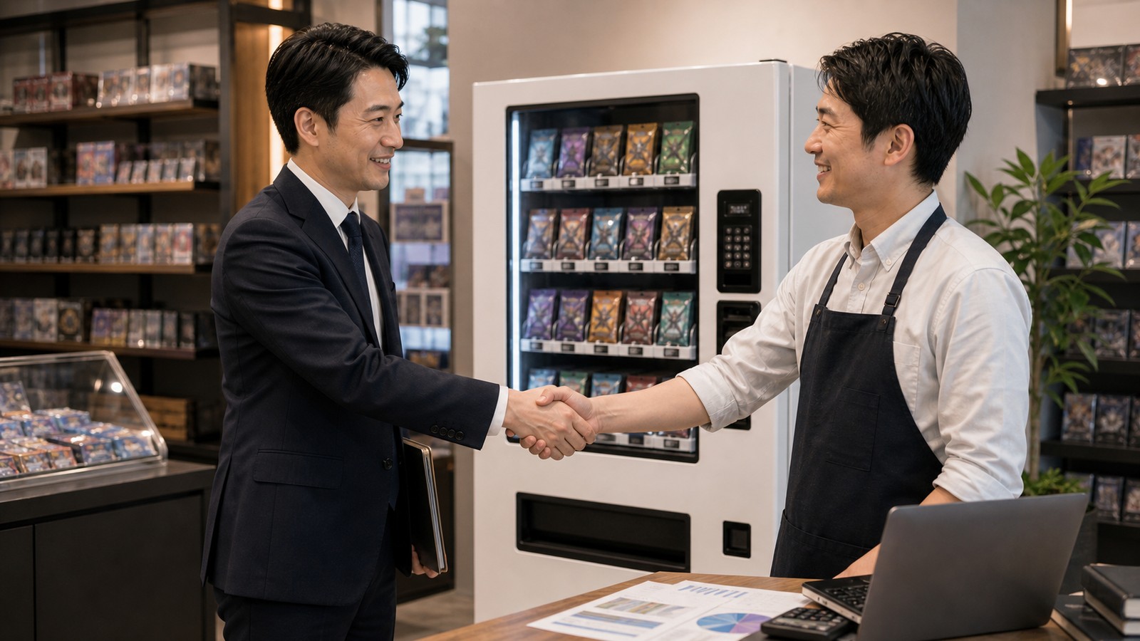 トレカ自動販売機節税の問い合わせ相談イメージ