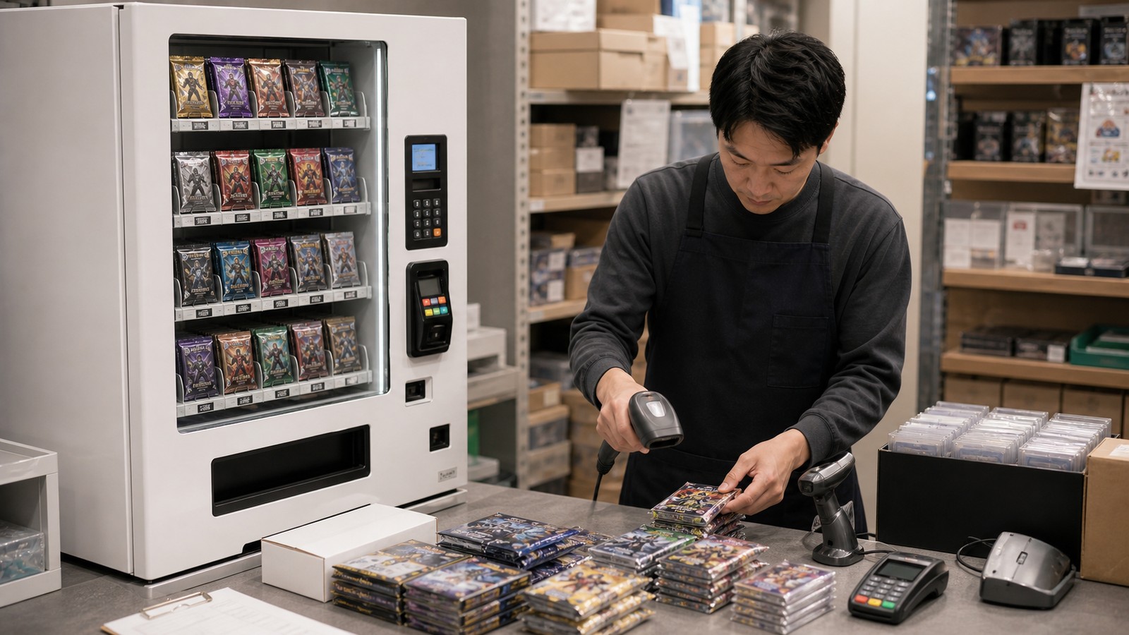 トレカ自動販売機節税の契約確認イメージ
