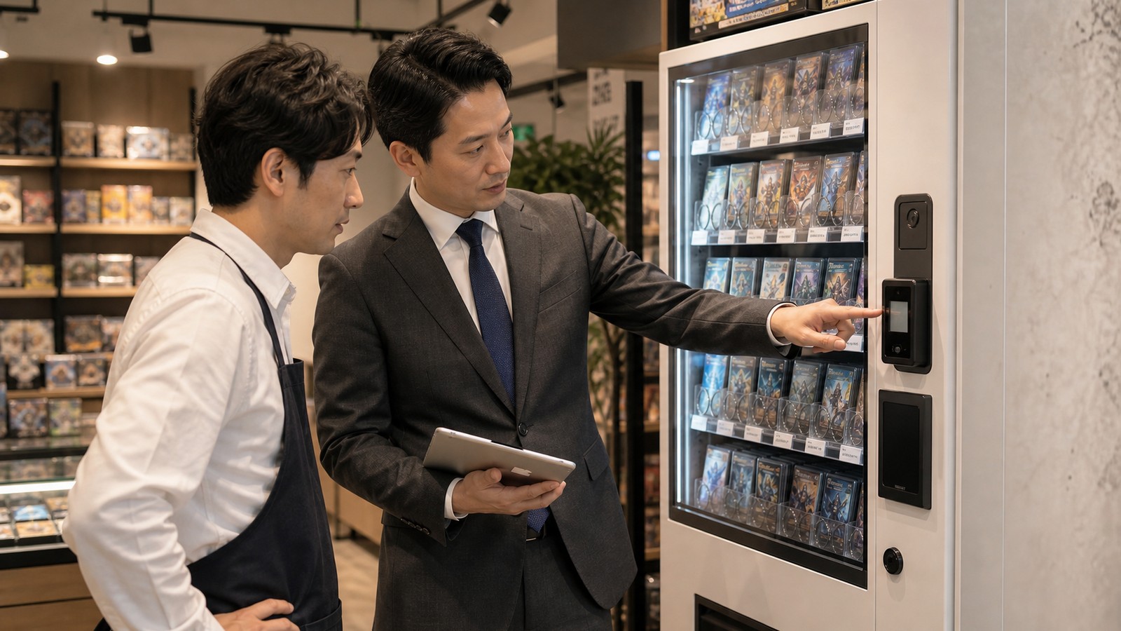 トレカ自動販売機節税のリスク確認イメージ
