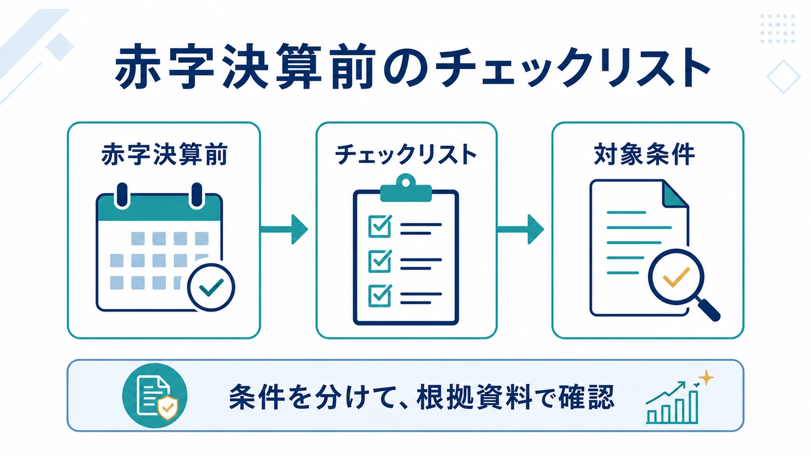 赤字決算前のチェックリスト