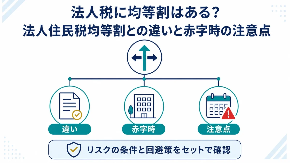 法人税に均等割はある？法人住民税均等割との違いと赤字時の注意点