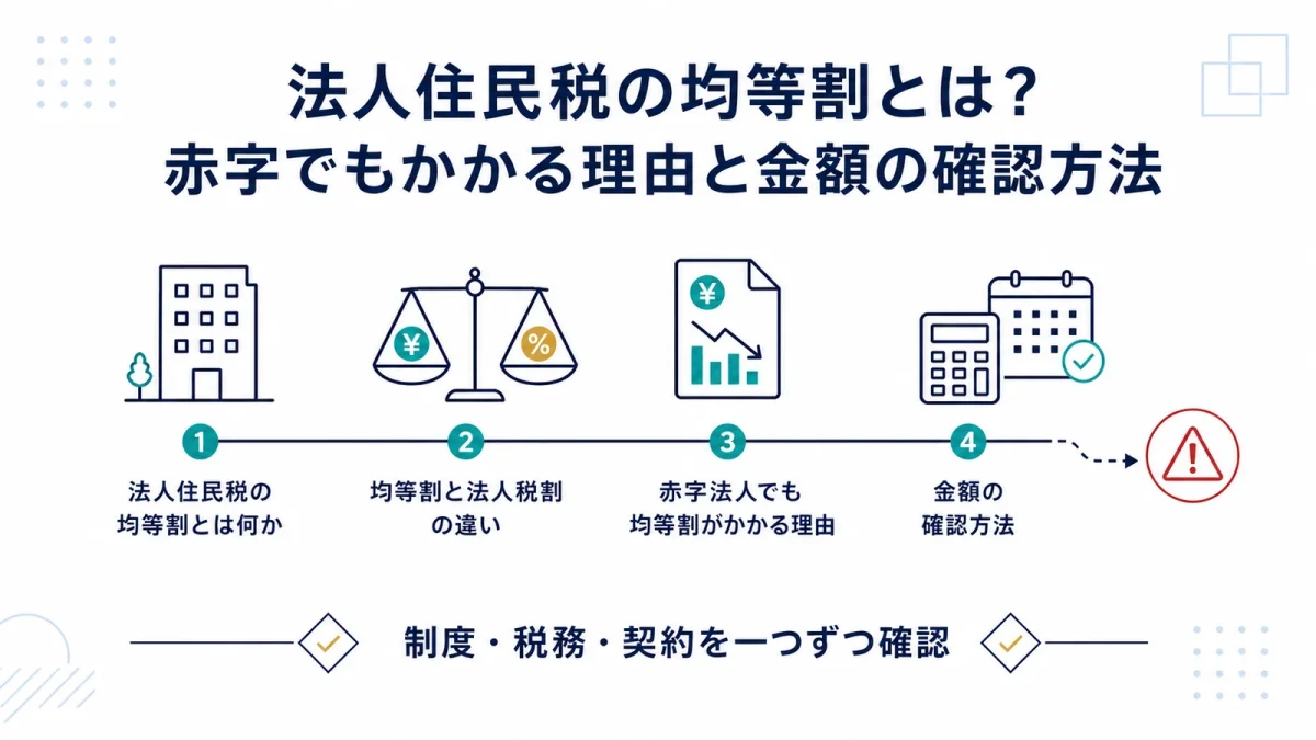 法人住民税の均等割とは？赤字でもかかる理由と金額の確認方法