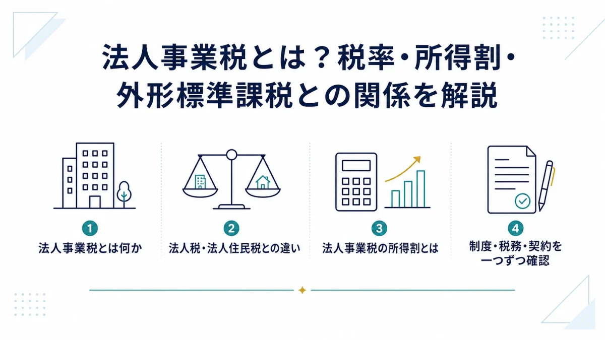 法人事業税とは？税率・所得割・外形標準課税との関係を解説