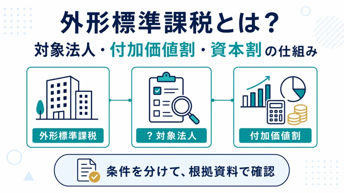 外形標準課税とは？対象法人・付加価値割・資本割の仕組み