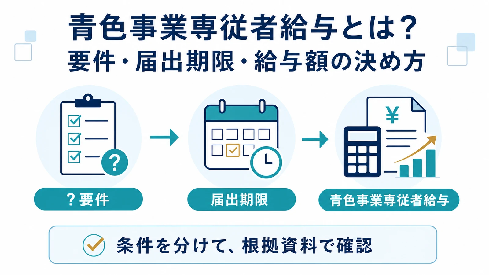 青色事業専従者給与とは？要件・届出期限・給与額の決め方