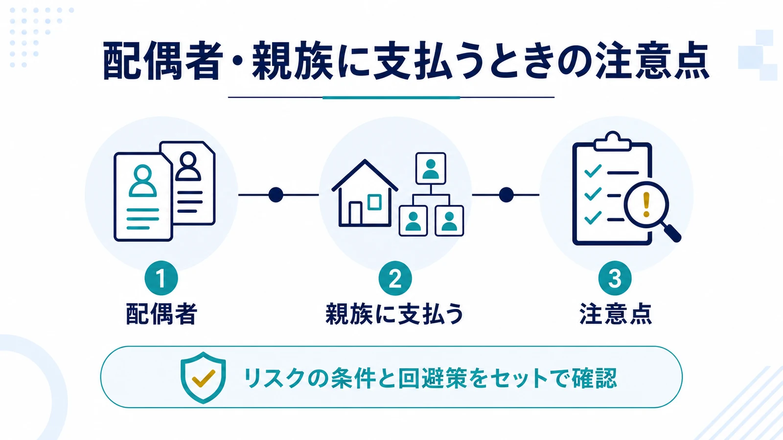 配偶者・親族に支払うときの注意点
