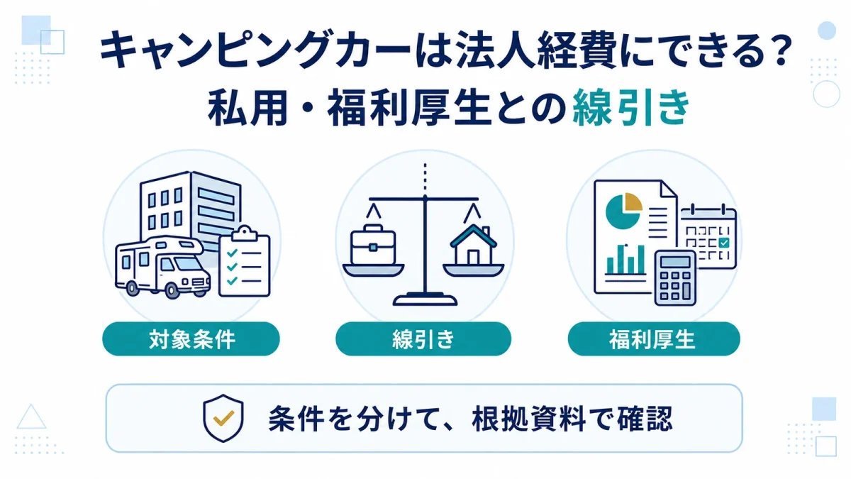 キャンピングカーは法人経費にできる？私用・福利厚生との線引き